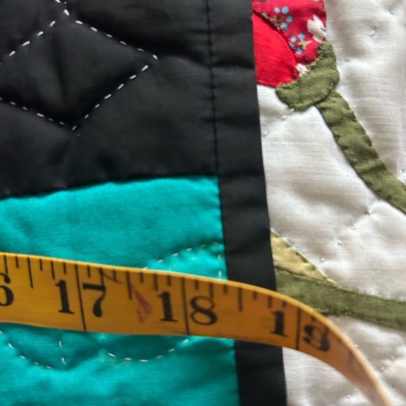 Tulips quilted wall hanging tulips purple green - Picture 6 of 10